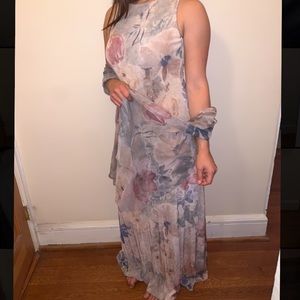 Francais-Huey Waltzer, Floral Gown & Floral Shawl